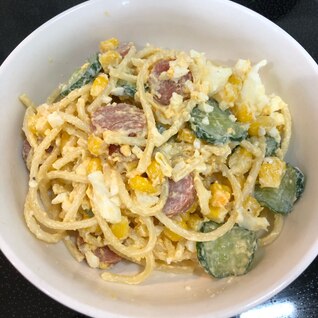 パスタが中途半端に余ったらパスタサラダにしよう